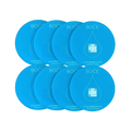Set of 8 BOCE round coasters on a white background